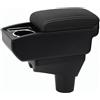 YJYWZH Compatible with Toyota Aygo X 2021-2024 MK1 Braccioli Auto Bracciolo Console Centrale Scatola Portaoggetti Cuoio Nero Supporto del Braccio con portabevande