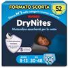 Huggies Drynites Pannolini, Taglia L, 8-13 anni (30-48 Kg), Mutandine assorbenti Bambino, 52 Pz