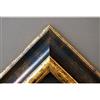 Artecentro Cornice Dorata per Quadri - Oro/Colore con o Senza passepartout in Legno-Varie Misure (Oro/Blu, 50 x 70)
