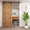 CCJH 183cm/6FT Kit di Binario per Porta Scorrevole a Soffitto, Kit di Pista per Porta in Legno Singola (Forma J)