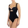 SENSI' Body Contenitivo Modellante Donna con Scollo Sottoseno Senza Cuciture Seamless, Made in Italy (Naturale)