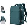 SZSYCN Zaino Sottovuoto con Pompa Ryanair 40x20x25 Bagaglio a Mano Borsa da Viaggio Impermeabile per Laptop Zaino Casual con Porta USB e Scomparto per Scarpe, Blu pavone