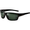 KANASTAL Neri Occhiali da Sole Avvolgenti Uomo Polarizzati Ciclismo Rettangolari Curvo Donna Pesca Guida Corsa Escursionismo UV400 Vintage Black Sunglasses - Montatura Grigia Lente Nere