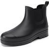 Bruno Marc Stivali Wellington da Uomo Impermeabili Chelsea Stivali da Pioggia per Giardinaggio Passeggiate Lavoro,Size 45,Tutto Nero,BMEMRB2501