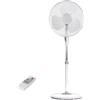 Wintem Ventilatore a Piantana 40W - Potente Flusso d'Aria Fredda con 3 Pale Oscillanti, Telecomando per Controllo Remoto, 3 Velocità, Timer 7,5 Ore e Altezza Regolabile per Casa o Ufficio