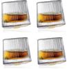 moorg Set Bicchieri da Whisky in Vetro Rotante, Bicchieri Wisky con Fondo Sferico per Degustazione, Bicchiere Senza Gambo di Alta Qualità, 4 Pz Bicchieri Vetro Particolari per Rum, Gin, Amaro e Distillati
