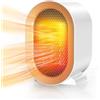 Timiyou Stufetta Elettrica Basso Consumo, Stufa Bagno, Termoventilatore Ceramico 800/1200W, Protenzione Anti-surriscaldamento e Ribaltamento, 2 Impostazioni di Calore, dormitorio a risparmio energetico