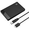 Ewent Case Hard Disk SSD HDD 2.5,USB 3.2(Gen1) SATA III/UASP, 5Gbit/s, 7mm/9,5mm Enclosure Hard Disk Esterno, Tool Free, Nero