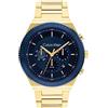 Calvin Klein Orologio analogico multifunzione al quarzo da uomo con cinturino in acciaio inossidabile dorato - 25200302, Blue & Gold