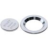 kwmobile Anello Adesivo Tasto Start Stop Compatibile con Land Rover Jaguar Start-Stop Button - Cover Pulsante Accensione Effetto Carbonio Argento