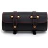 APEBAZY Borsa da sella universale per moto, borsa per attrezzi, in pelle PU, impermeabile, colore nero con 2 cinghie