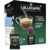 Lollo Caffè Passione Espresso, Miscela Nera - 100 Capsule - Compatibili con le Macchine ad uso domestico Nespresso*