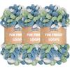 BambooMN JubileeYarn Fun Finger Loops Yarn - Filato in poliestere Jumbo - 100 g/matassa - Multicolore Blu Verde - 3 matasse