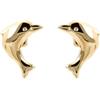 MILOR - Orecchini Piccoli Donna in Oro 9Kt; Orecchini Anallergici Delfino; Regalo Nascita, Battesimo, Comunione