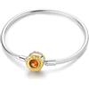 ChenYuTe Bracciale a catena da donna in argento sterling 925, elegante regalo di gioielleria per la festa della mamma, San Valentino, compleanno e Natale Ipoallergenico