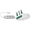 Vimar Fp00531.C.B Presa Multipla Con Interruttore Luminoso, 3 Prese Universali, 6 Biprese & Ri.00204.B Spina Sicury 2P+T 16 A 250 V, Bianco