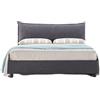 EVERGREENWEB MATERASSI & BEDS EVERGREENWEB Letto Matrimoniale con Contenitore 180x200 cm Elegante Struttura Letto Imbottita, Rete a doghe in Legno Inclusa, Moderna Testiera Rivestimento SFODERABILE Tessuto Grigio Scuro Mod. ARLES