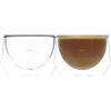 KRUVE IMAGINE - Bicchiere da latte, fatto a mano, a doppia parete, set di due (300 ml latte plus)