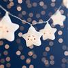 Lights4fun Catena Luminosa di 20 Stelle Luminose con LED Bianchi Caldi per Cameretta Bambini