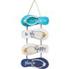 Wuuooei Targa Decorativa Porta, Targa in Legno con Scritta, Cartello da Parete, Nautica da Spiaggia Infradito Decorazione, Decorazione per Porta in Stile Oceano, per Caffè, Bar, Pub, Ristorante, 53x22 cm A