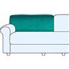 SHUOJIA Copriseduta Divano, Fodera Per Cuscino Indipendente, Antiscivolo Copriseduta Divano Elasticizzato Copri Cuscini Divano 1/2/3/4,Protezione Del Cuscino Sedile Del Divano (Malachite Green,Backrest Cover)
