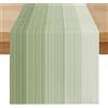 Miuyunya Runner Tavola Moderno 40 x 240 Elegante Gradiente Verde Eucalipto Runner da Tavolo Semplice Esterno Interni Decorazioni per Tavolino da Caffè Compleanni Matrimoni Soggiorno