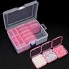 Segbeauty Scatola con Scomparti, Contenitore Plastica con 14 Scomparti, Porta Viti in Plastica, Scatolina Porta Oggetti con etichetta, per Pietre, Semi, Perline, Gioielli (Rosa)