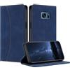 Mo-Beauty Cover Custodia per Samsung Galaxy S7 Edge, Custodia Samsung S7 Edge Libro, Galaxy S7 Edge Cover, Portafoglio Wallet Libro Flip Case Magnetica Supporto Custodia (Blu)