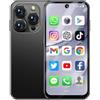 cofcvgs 4G mini smartphone (sbloccato), scelta ideale per bambini e studenti, piccolo telefono di backup ad alta definizione da 3,9 pollici, dual SIM standby, ID facciale (32GB nero)