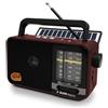 BliMySwe Radio Portatile con Pannello Solare e Batteria 1200mAh, Ricevitore AM/FM/SW con Altoparlante 8W/TWS/USB/TF, Radio Bluetooth Ricaricabile per Camping, Emergenza e Esterno (rosso)