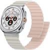 Anlinser Cinturino Magnetico Compatibile con Cinturino Samsung Galaxy Watch Ultra 2025/2024 47mm, Cinturini Sportivi in Silicone Impermeabili con Magnete per Samsung Watch Ultra, Galassia/Rosa