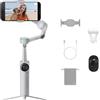 Insta360 Flow 2 Pro Pack Vlog Grigio pietra- Gimbal per smartphone pieghevole, Tracciamento con Apple DockKit, Selfie stick e treppiedi integrati, Telecomando, Spotlight/Supporto da zaino