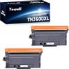 Yowell 2x TN3600XL Toner Compatibile con Brother TN3600XL TN-3600XL TN3600