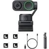 Insta360 Link 2 Paquete treppiede - PTZ 4K Webcam per PC/Mac, Sensore da 1/2, IA Tracking, HDR, Mic di cancellazione del rumore IA, Controllo gestuale per lo streaming, Videochiamate, Gaming