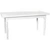 Vicentini arreda TAVOLO ALLUNGABILE IN LEGNO GAMBE TORNITE SHABBY CHIC LACCATO BIANCO (140x80 (220))