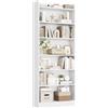 Yaheetech Libreria a 7 Ripiani, Scaffale in Legno con Ripiani Regolabili, 60 x 24 x 180,5 cm, Libreria Verticale Salvaspazio per Soggiorno, Cameretta, Studio, Ufficio, Bianco
