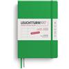LEUCHTTURM1917 372630 Agenda settimanale Medium (A5) 2026, 18 mesi 07.2025-12.2026, copertina rigida, Spring Leaf