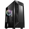 Itek THE ROCK EVO - Case PC Gaming Middle Tower ATX, 1 Ventole da 12 cm ARGB in dotazione, 2xUSB3.2 - frontale ABS e mesh, pannello laterale in vetro temperato, nero