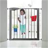 Munchkin Lindam Sure Shut Ethos Cancello di sicurezza per bambini o cani per scale e porte , Facile da installare, senza viti , 73-79cm , Grigio