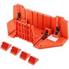 Wakects Scatola per Giunture per Legno, 0 ° 22,5 ° 45 ° 90 ° 4 Tipi di Mitre Box Plastica per Mitra Potatura Manuale Taglio Legno Strumento Hardware Cassetta Tagliacornici