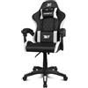 DRIFT GAMING DR35 - Sedia Gaming Ergonomica Professionale con Braccioli 2D Regolabili, Supporto Lombare e Cervicale, Reclinabile a 135°, Rivestimento in Pelle Sintetica, Ruote Silenziose, Nero-Bianco