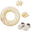 Heless 550 - Set da Nuoto per Bambole in Beige Heart Confetti, con Anello da Nuoto, Ali d'Acqua e Zoccoli, per Bambole e Peluche di Dimensioni 35-45 cm