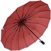 iX-brella Ombrello tascabile, 16 pezzi, con apertura manuale, rosso scuro, 98 cm, Ombrello tascabile apribile