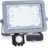Aigostar - Faretto LED ultrasottile con sensore di movimento, 30W, luce bianca naturale 4000K, impermeabile IP65. lampada esterno brillante 2450lm per giardini, patii, garage o strade di accesso