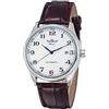 Gute Orologi da uomo, quadrante bianco, lancette blu, cinturino autosolico, da uomo, standard