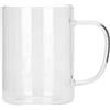 Duokon Bicchieri d'acqua riutilizzabili in Vetro borosilicato alto, tazza da caffè al latte trasparente da 350 ml con manico Bicchiere d'acqua Bicchieri Utensile da cucina(A)