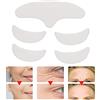 TMISHION Patch in silicone antirughe da 5 pezzi, patch riutilizzabile lavabile per la fronte dell'occhio viso antietà di varie forme per prevenire ed eliminare le rughe le linee sottili il lifting della pell