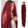 DYbeautyhair Trecce Boho da 61 cm per intrecciatura, 100 g capelli ondulati profondi voluminosi per trecce, intrecciatura riccia, 2 ciocche senza trama, bagnati e ondulati, torsione profonda, capelli per uncinetto