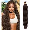 DYbeautyhair Capelli Boho Scuro per Intrecciare Onda Profonda in Massa per Intrecciare Capelli Ricci Intrecciati Capelli Bagnati e Ondulati Intrecciatura Capelli Onda Profonda Acqua per Donne Nere (4#, 61 cm (50g
