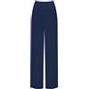 SXME MIGHT SAY Pantaloni a gamba larga da donna dei migliori pantaloni palazzo del Regno Unito, pantaloni larghi in crêpe perfetti per l'ufficio o la notte fuori jersey elasticizzato a vita alta Smart